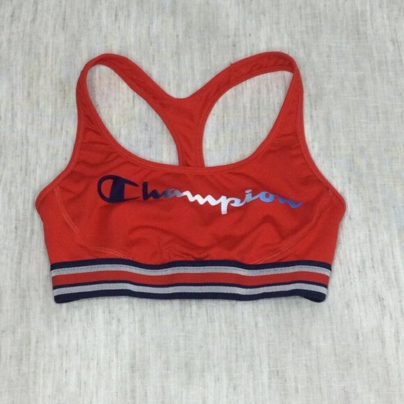 Champion‎ Red Sports Bra, Size Small Logo imprint in front - Picture 1 of 6